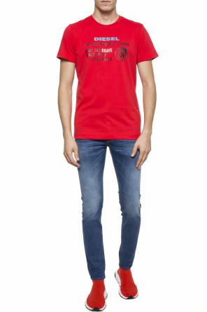 T-shirt with a printed inscription and logo, zdjęcie 2 T-shirt with a printed inscription and logo od Diesel
